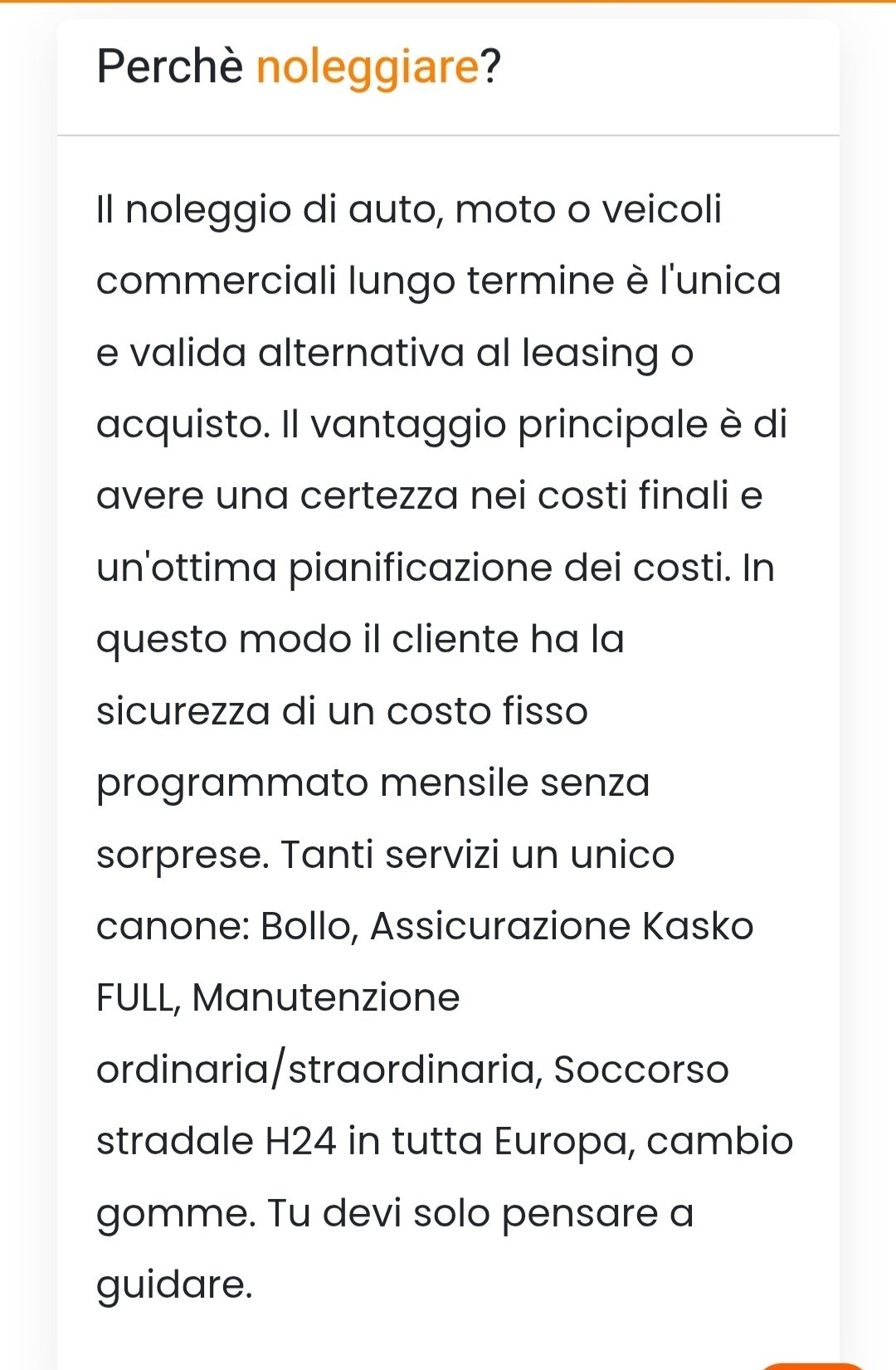 Perché noleggiare