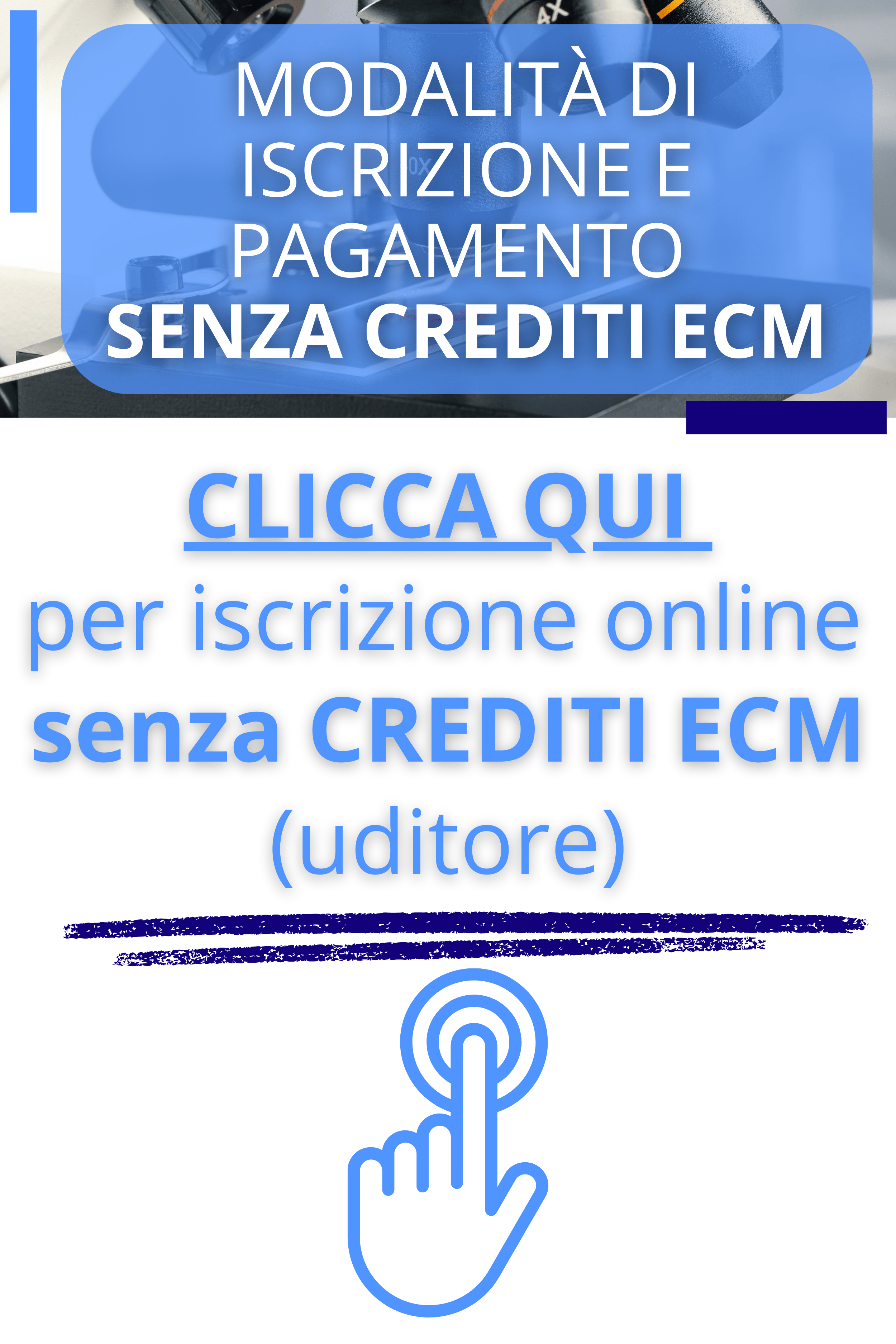 Modalità di pagamento senza crediti ECM per Uditori