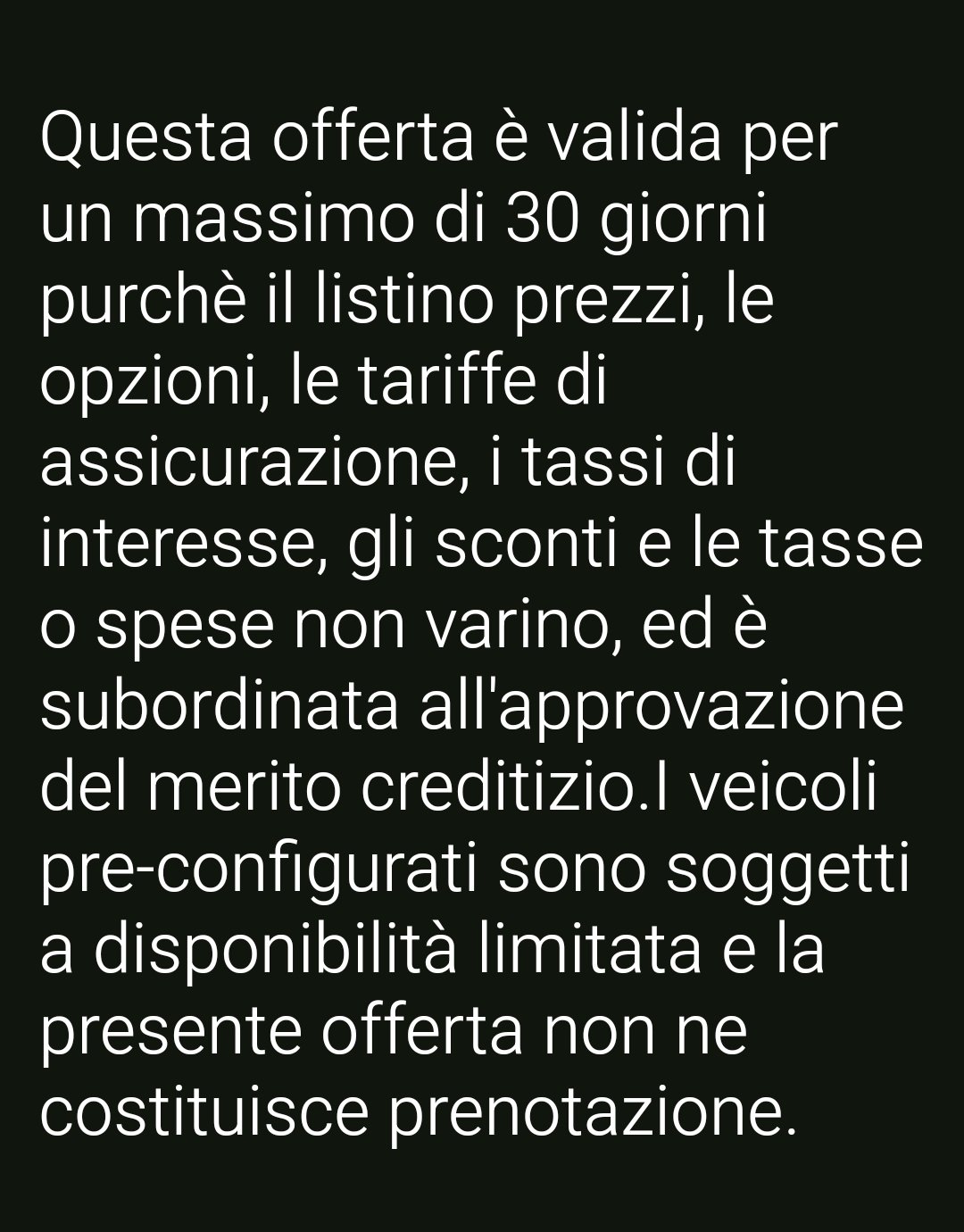 DURATA OFFERTA